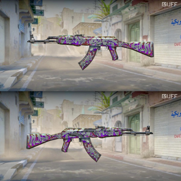 Rifa N. 373 - 💜2x AK-47 STT | Head Shot WW