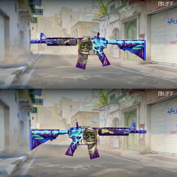Rifa N. 992 - 💙M4a4 | Desolate Space FT + 20 Cotas Kit Asiimov